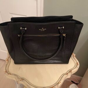Kate Spade Black Pebbled Leather Tote